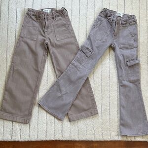 Abercrombie girls tan/brown denim jeans size 7/8